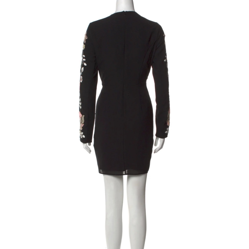 Needle & Thread Floral Embellished Beaded Long Sleeve Black Dress | 2 - Picture 6 of 14